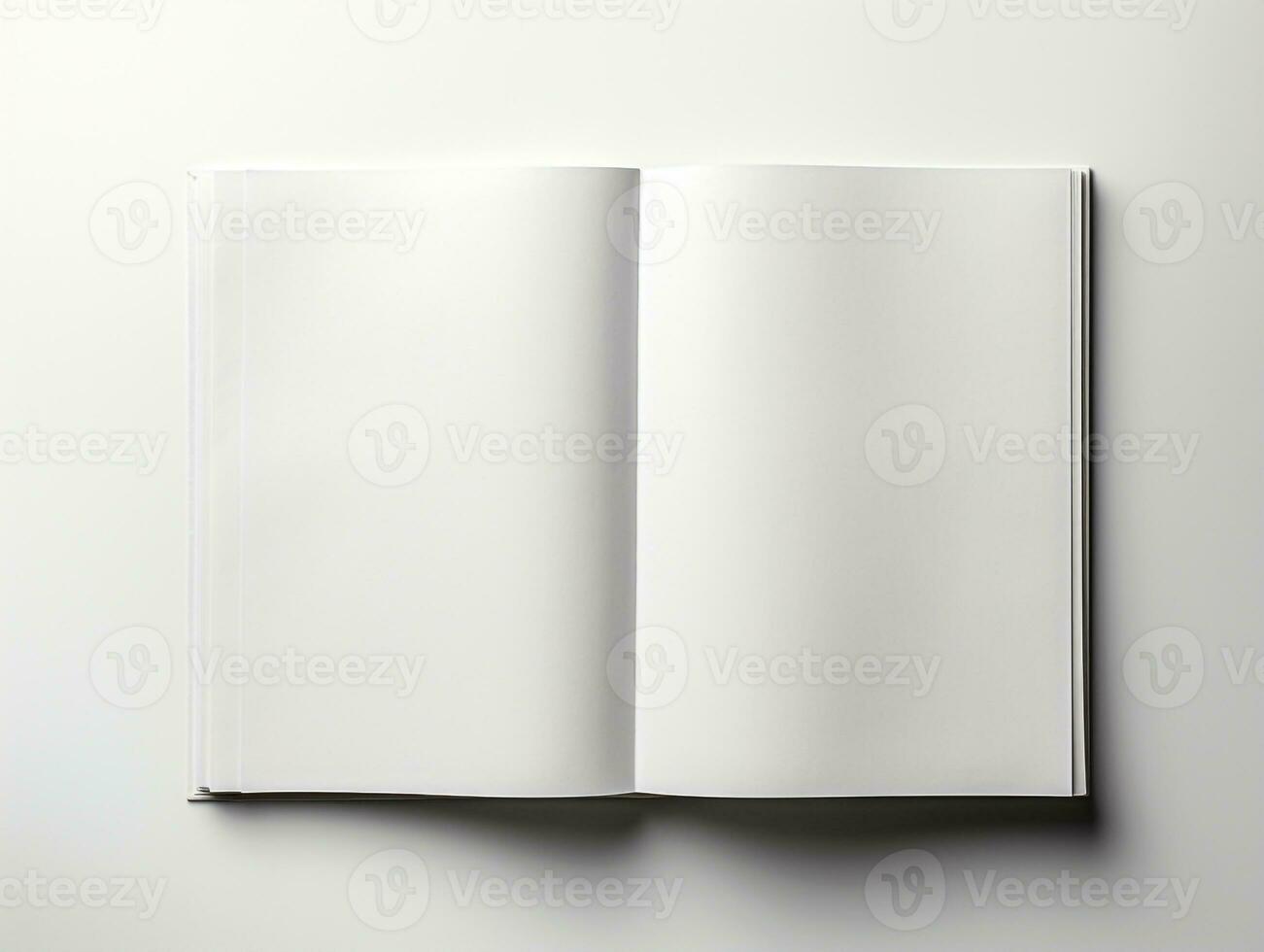 blanco página de abrió cuaderno generativo ai foto