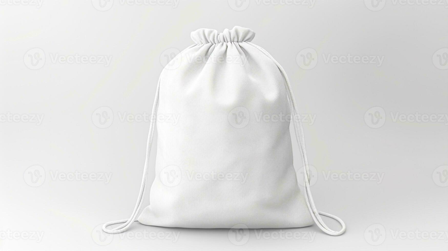 White Cotton Bag isolated on white background generative AI photo