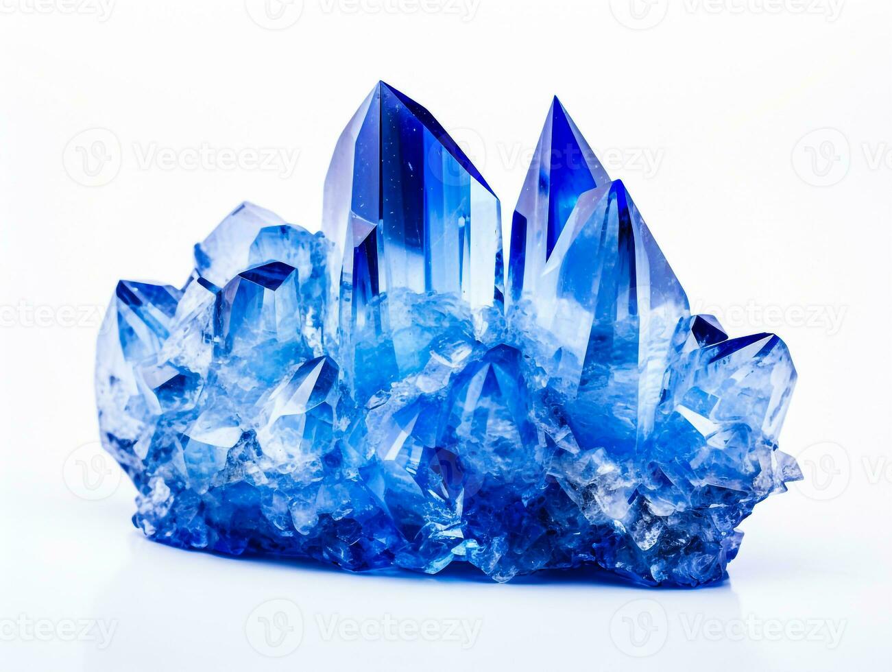 azul brillante cristal aislado en blanco antecedentes generativo ai foto