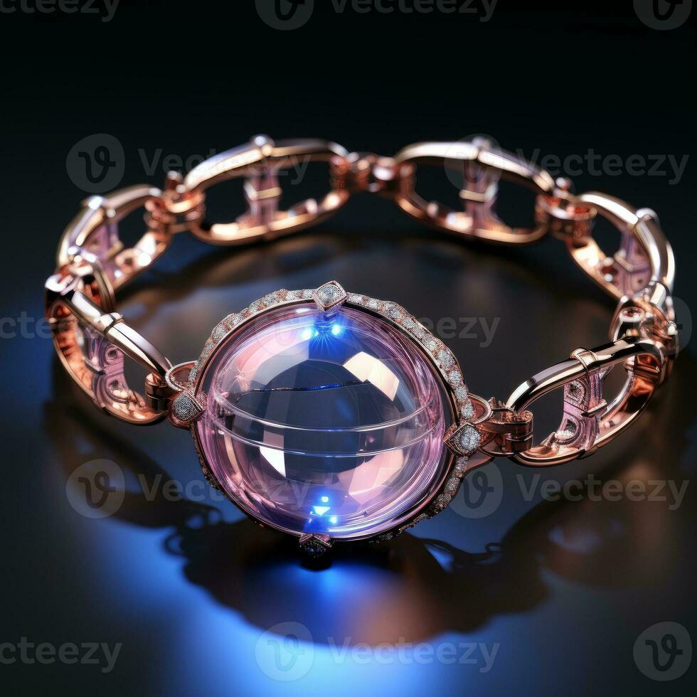 a diamond ring on dark background generative AI photo