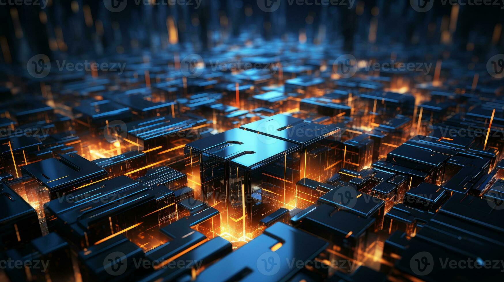 a futuristic 3d vector pattern generative AI photo