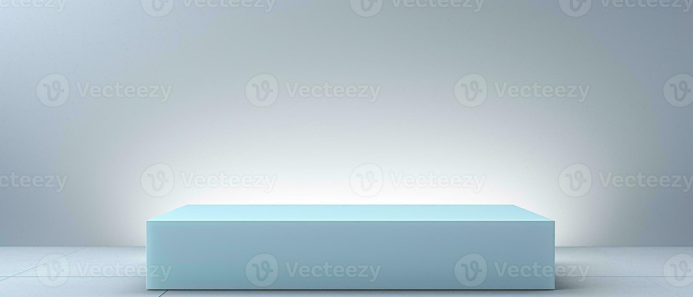 square white podium on white background generative AI photo