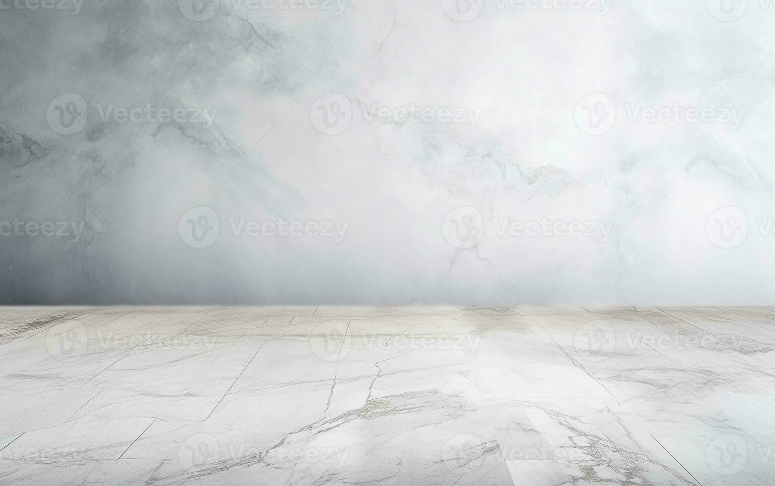 empty gray marble floor and wall background generative AI photo