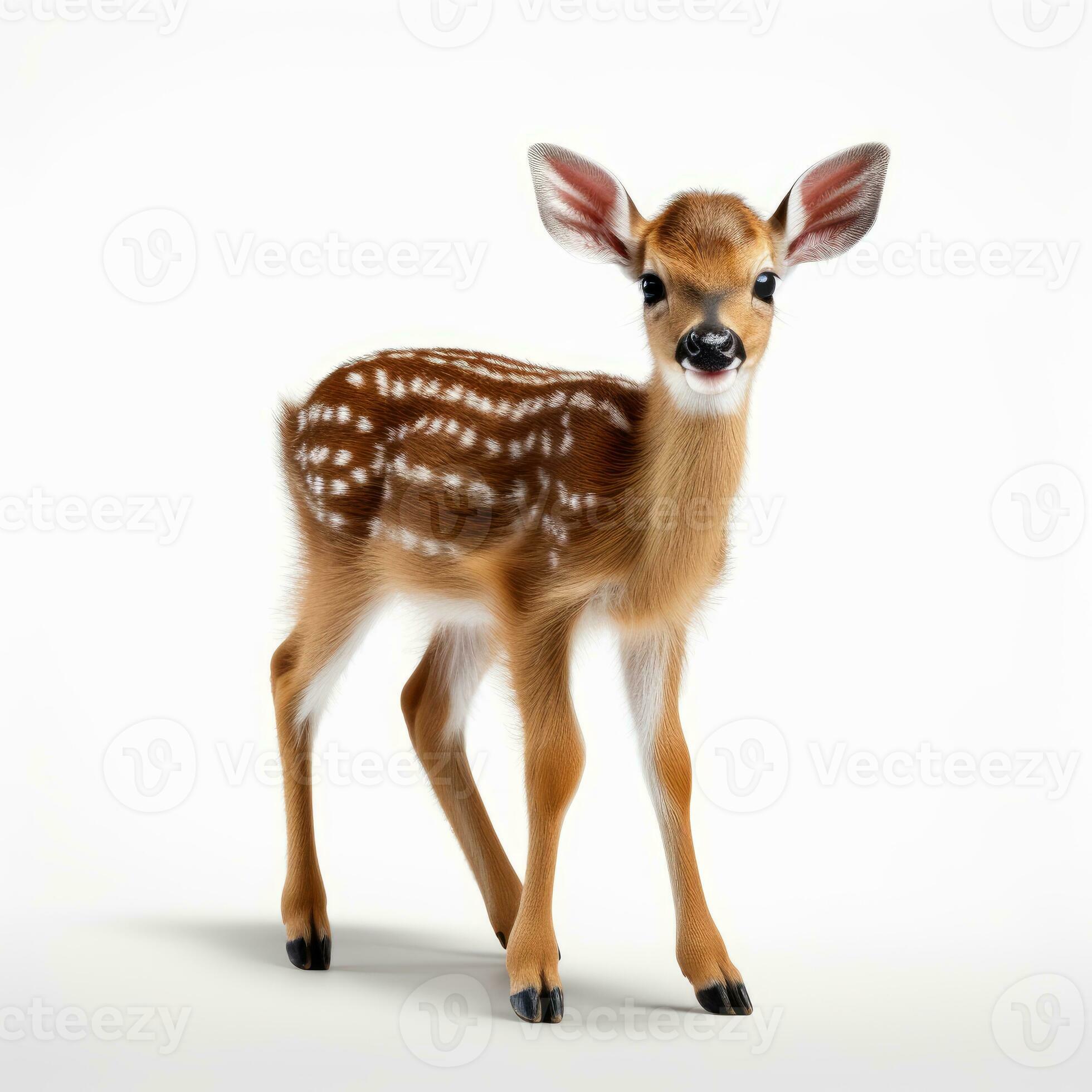 a baby deer on white background generative AI 29640608 Stock Photo at
