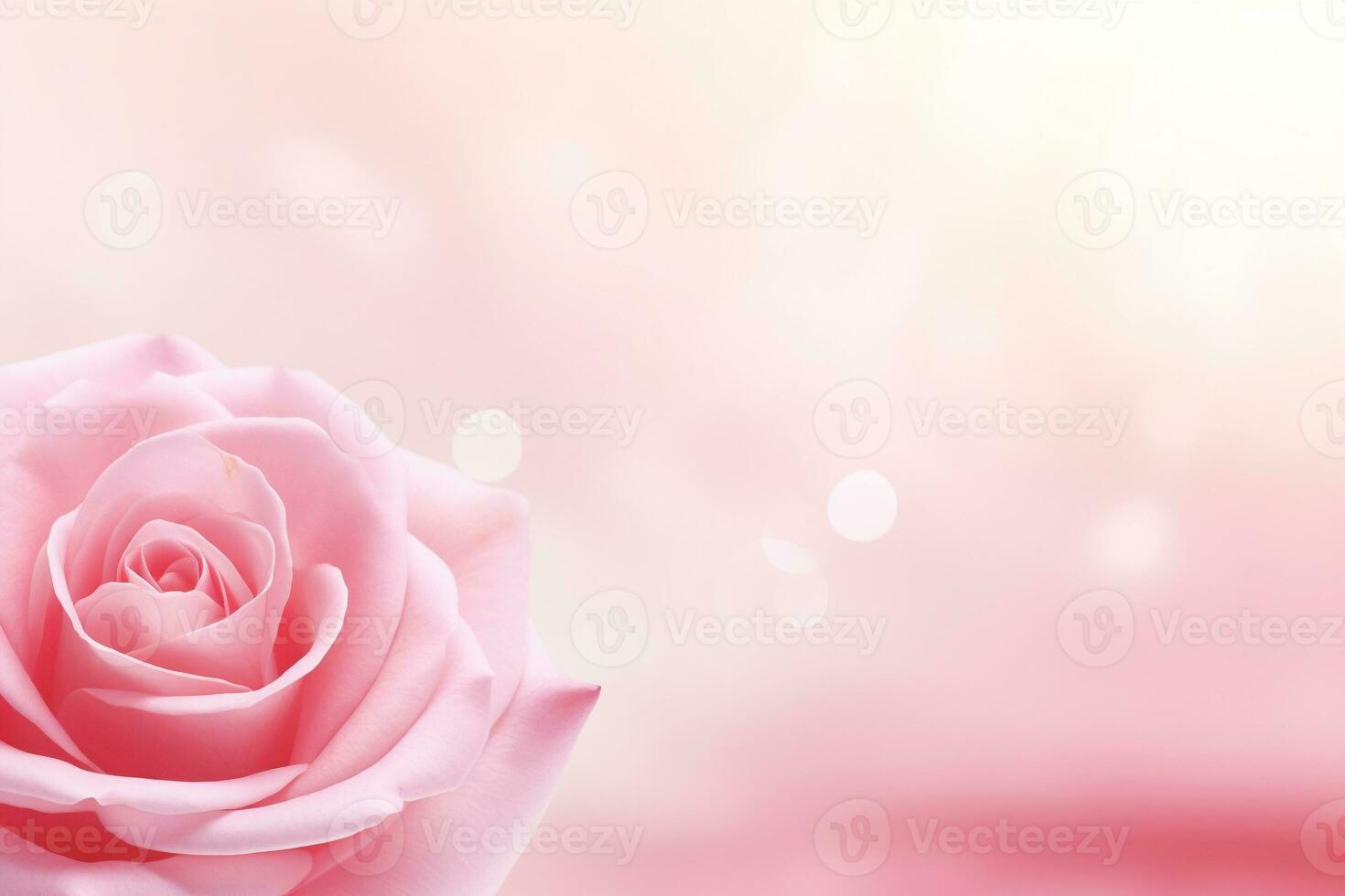 background of a beautiful pink rose generative AI photo