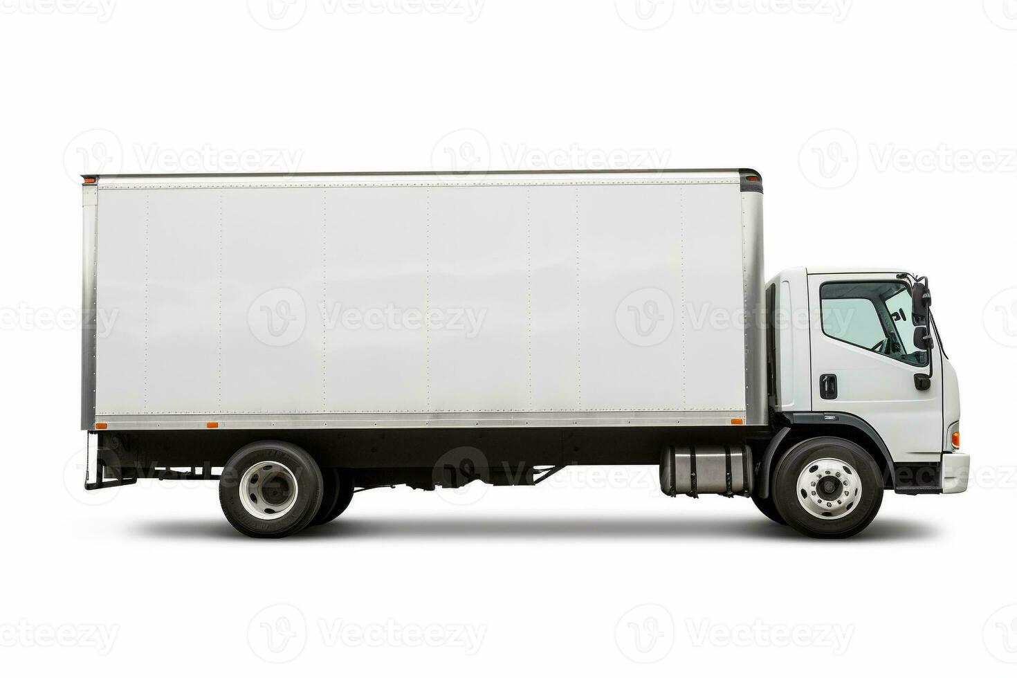 a white truck on white background generative AI photo