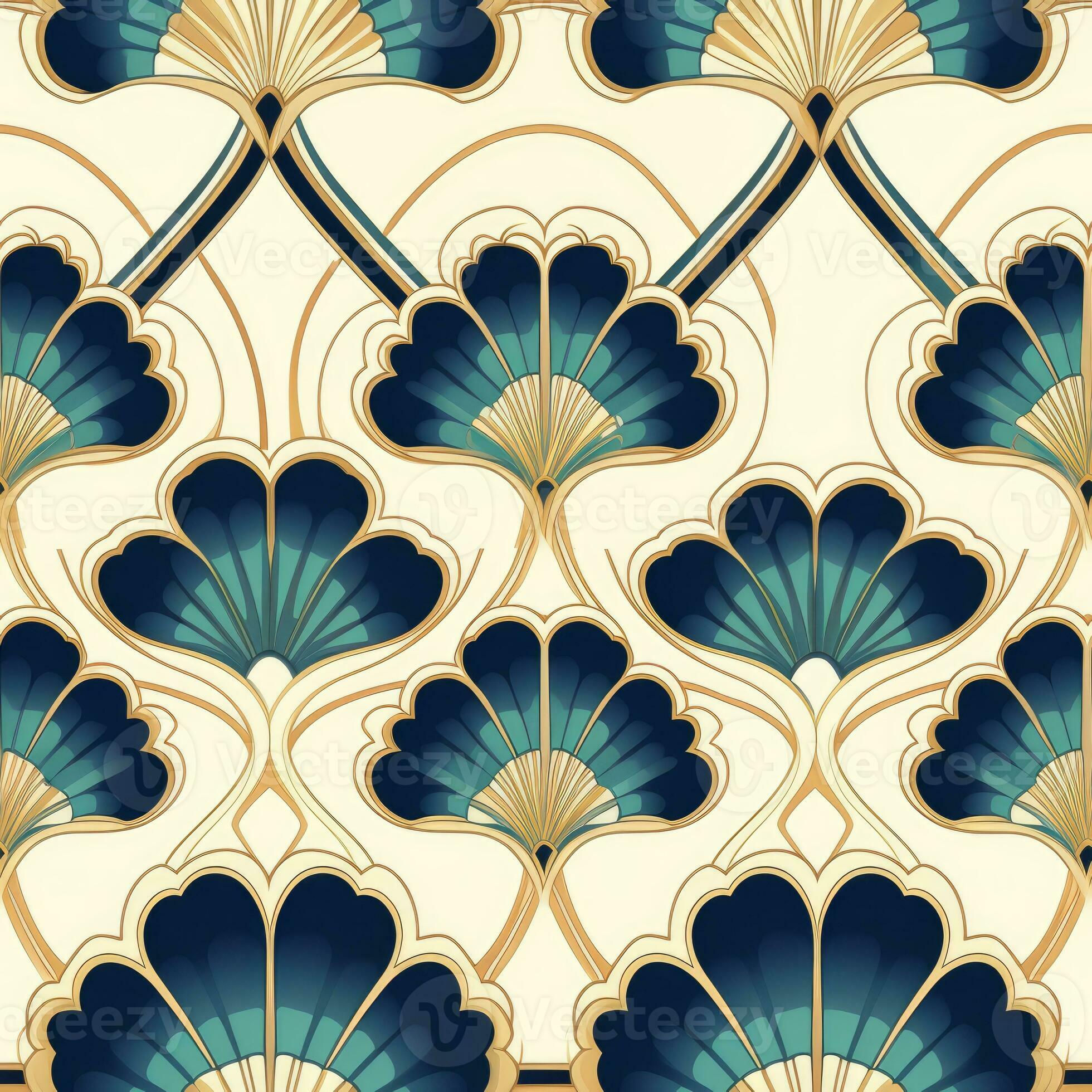 ornate fan shaped pattern background generative AI 29641883 Stock Photo