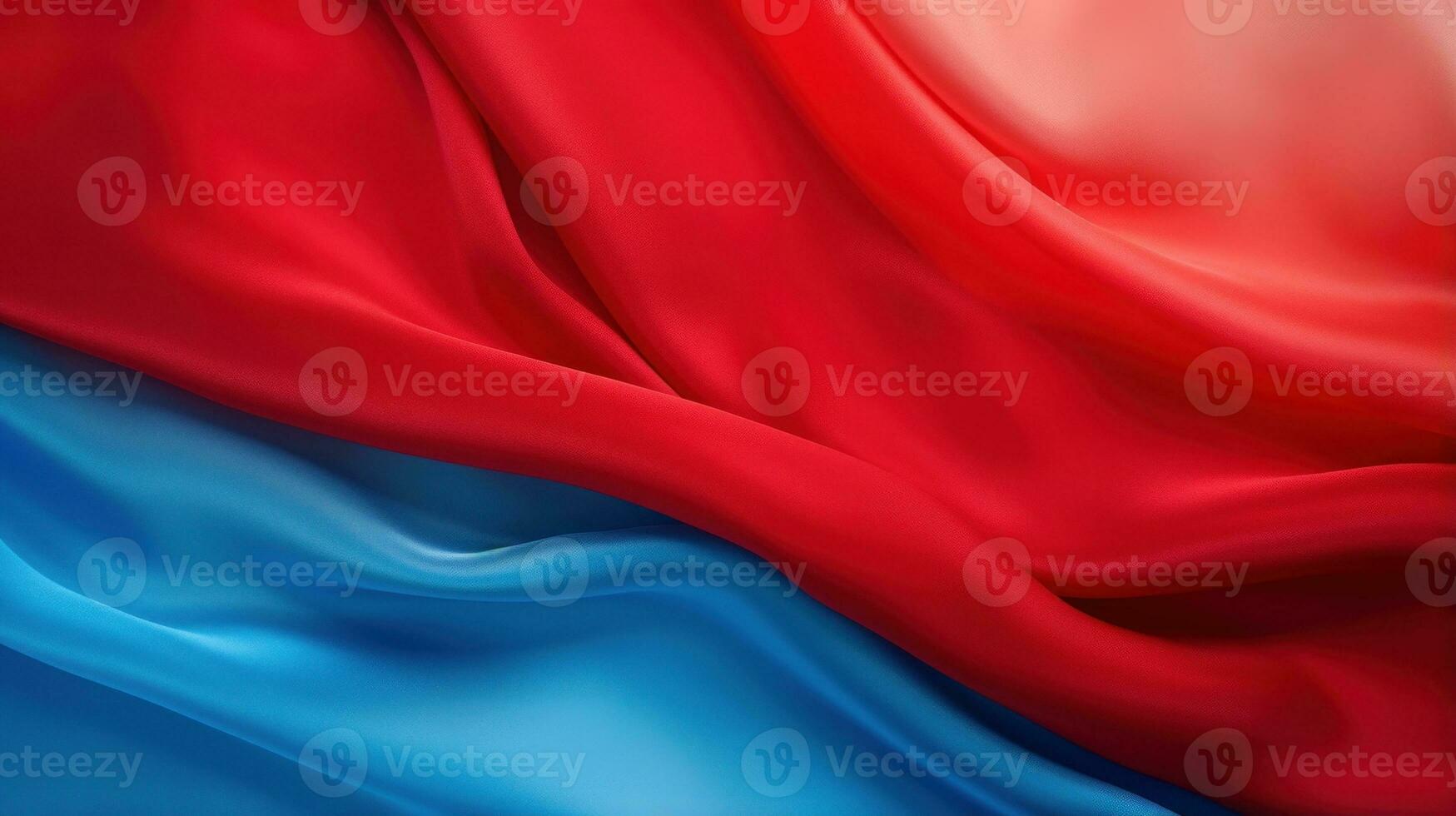 red and blue silk gradient cloth closeup generative AI photo