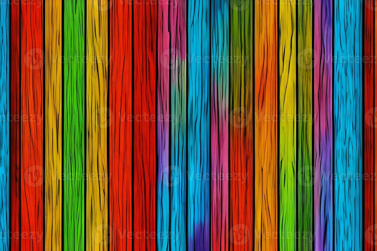 Colorful Wood Background, Rainbow Wood Background, Wood Background, AI Generative photo