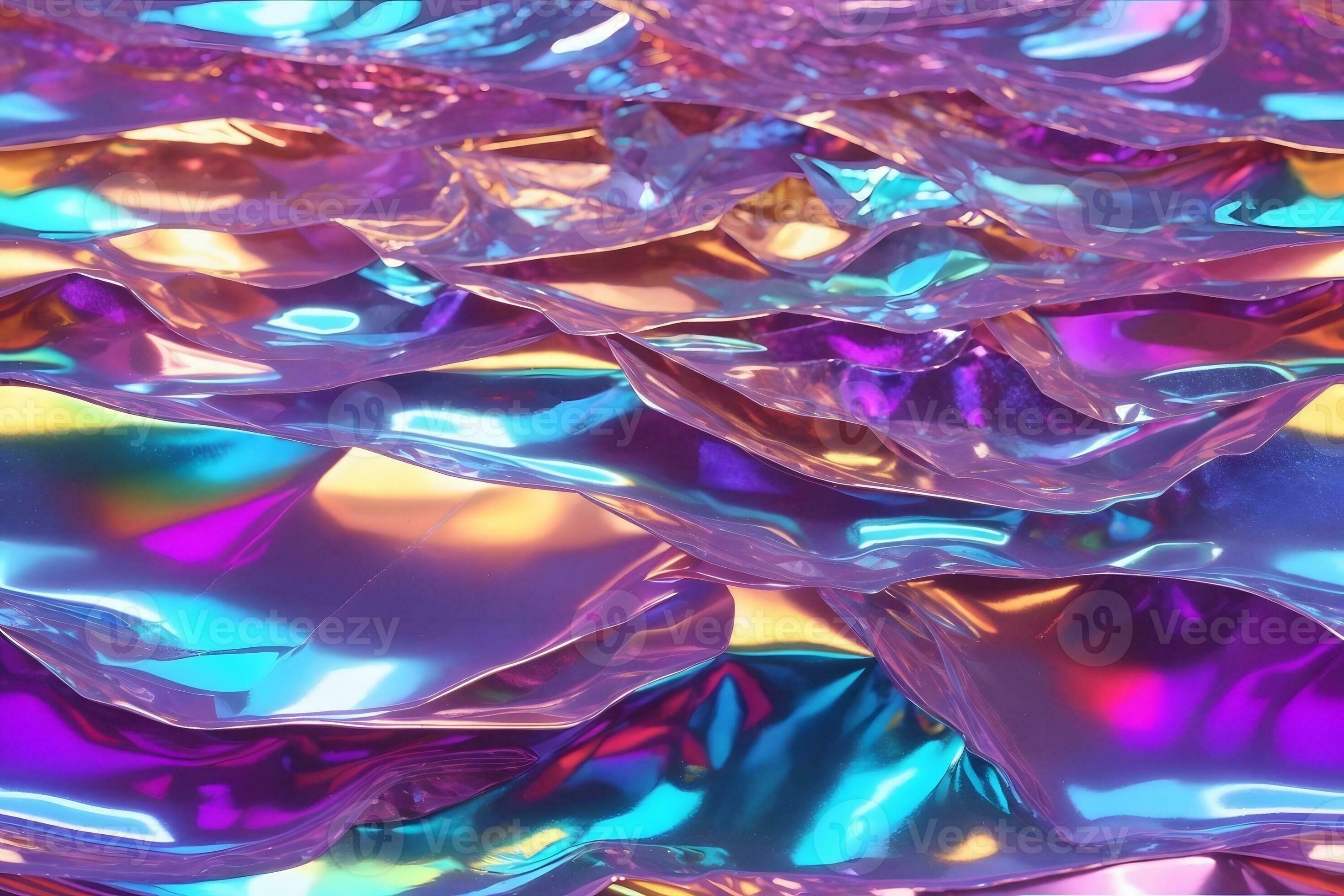 Holographic Glossy Foil Paper, Holographic Iridescent Foil Texture