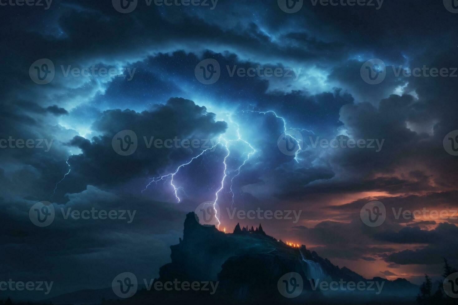 Stormy sky Background, Thunderstorm Background, Thunderstorm Wallpaper, Rainy Sky, Storm clouds, Ai Generative photo