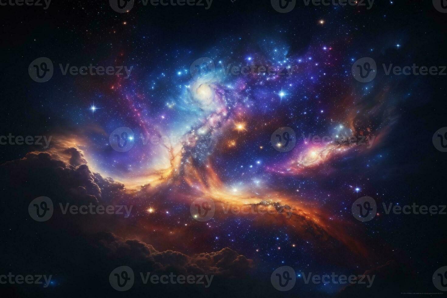 Starry Night Sky Background, Starry Night Sky Wallpaper, Galaxy Background, Space Background, Galaxy Wallpaper, Space Wallpaper, Ai Generative photo