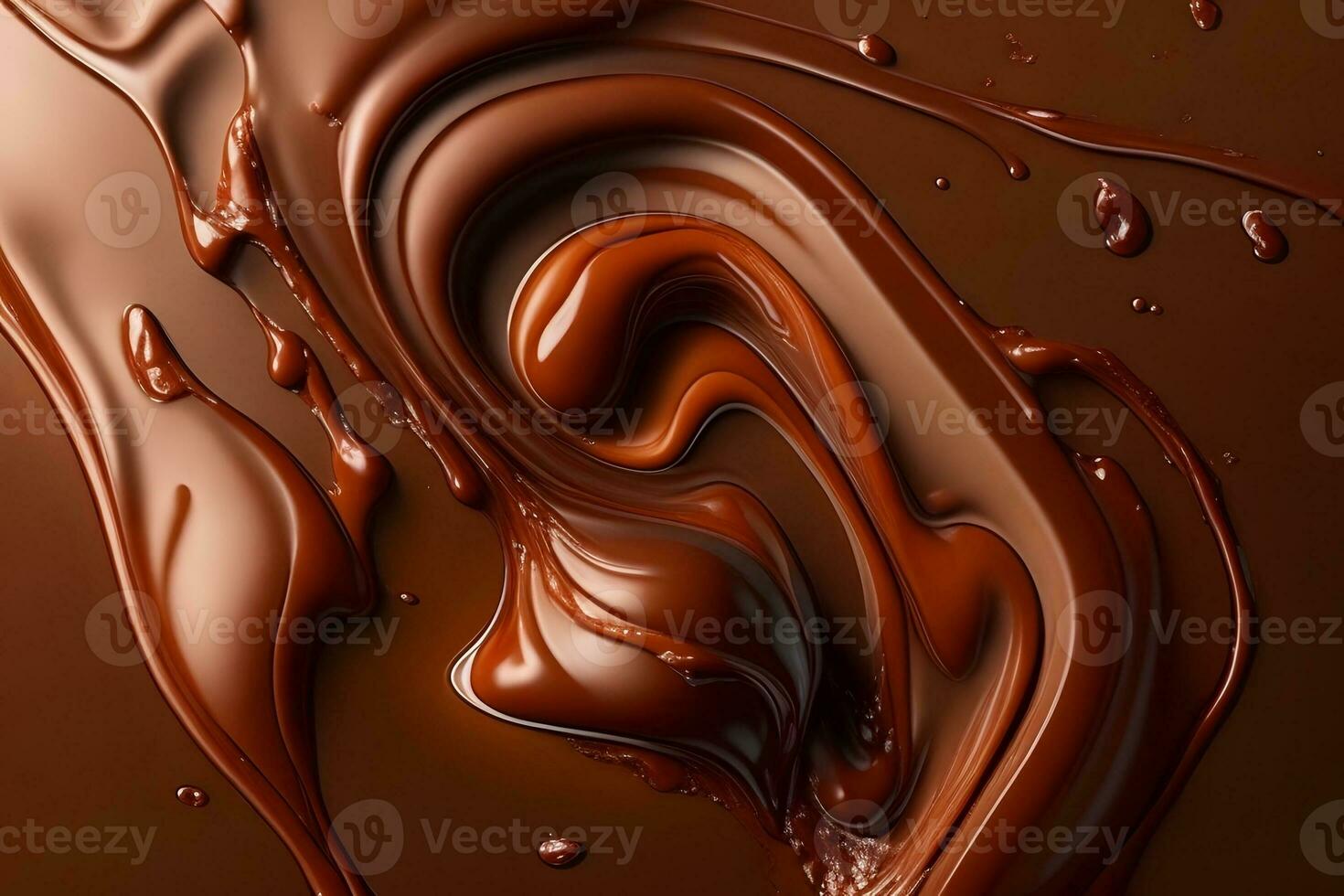 Liquid Chocolate Background, Abstract Liquid Chocolate Wallpaper, Chocolate Background, Ai Generative photo