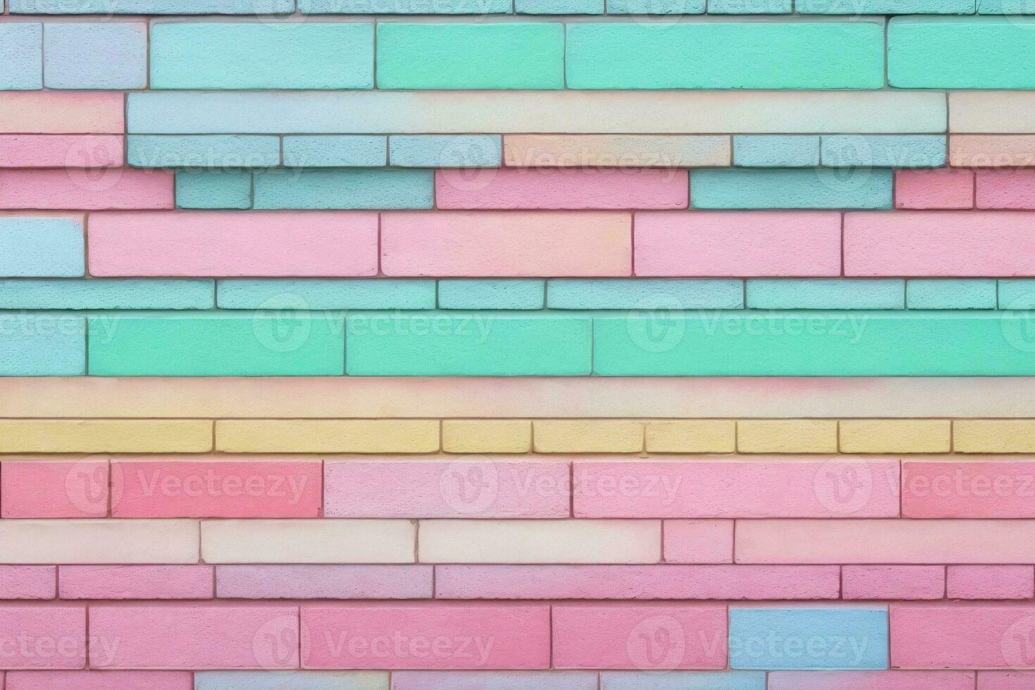 Pastel Brick Wall Background, Pastel Wall Background, Brick Wall Background, Wall Background, AI Generative photo