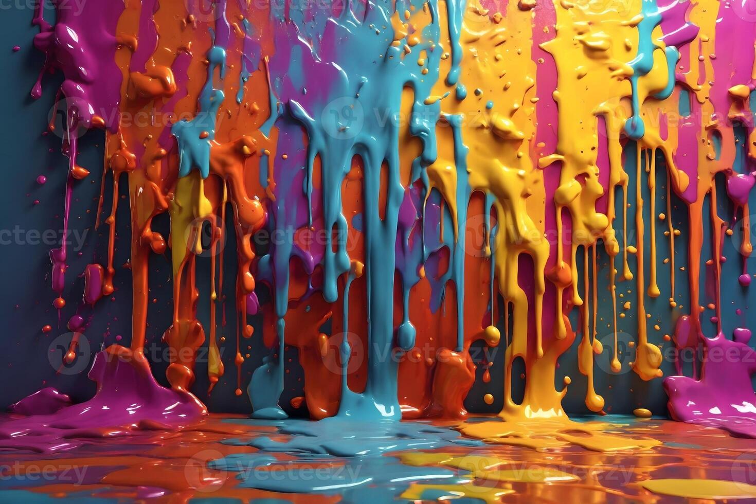 Dripping Paint Texture, Colorful Dripping Paint Background, Paint Dripping Wallpaper, Dripping Ink Background, Ai Generative photo