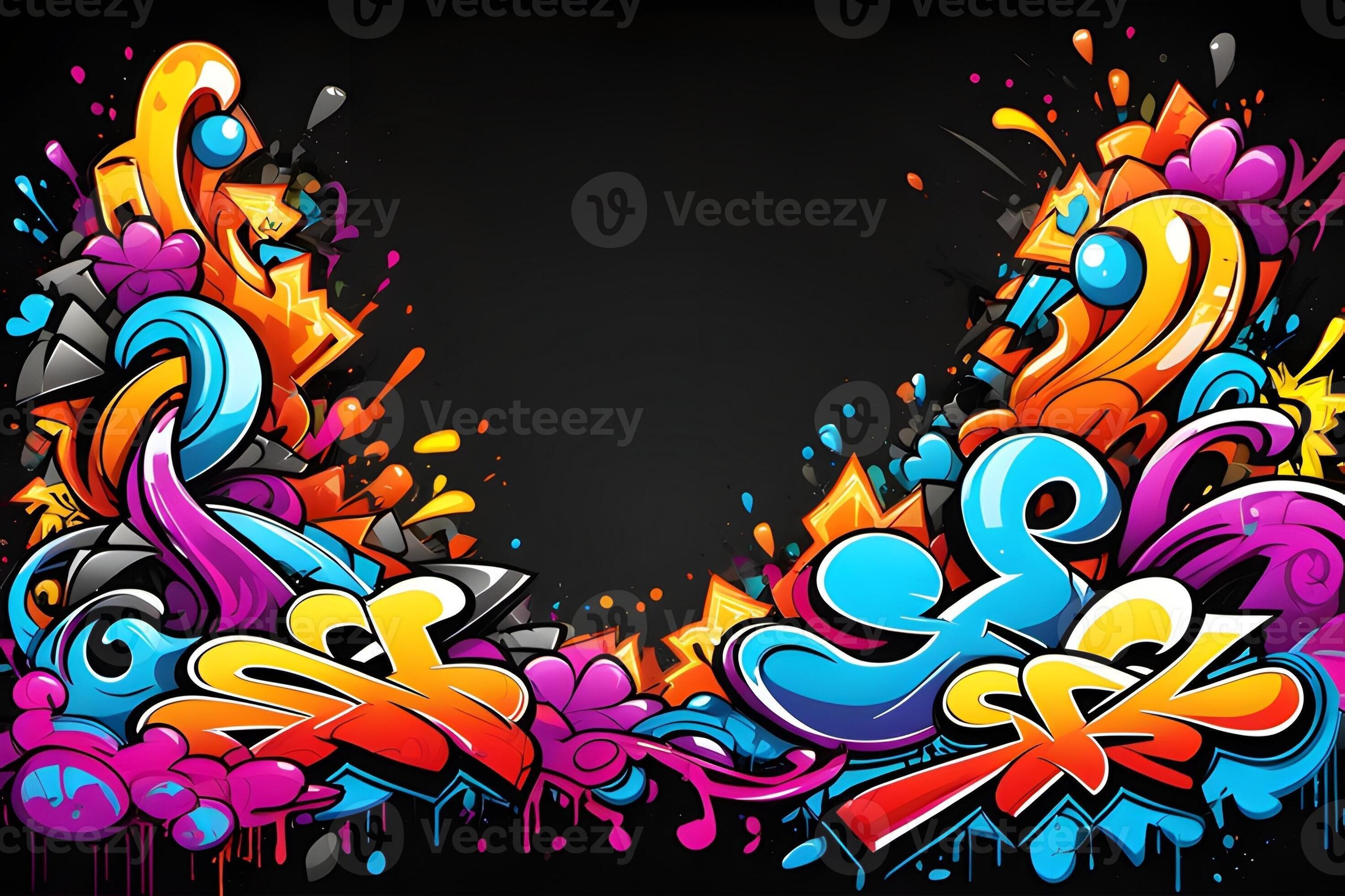 Graffiti Frame Background, Graffiti Border, Graffiti Frame, Graffiti
