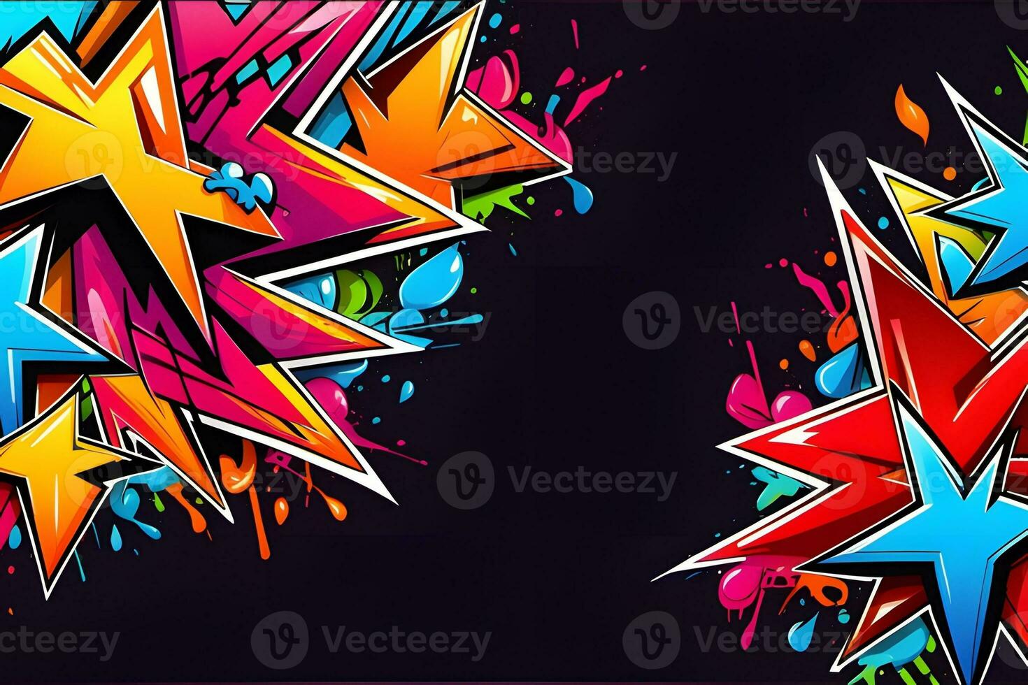 Graffiti Frame Background, Graffiti Border, Graffiti Frame, Graffiti background, Graffiti Art, Graffiti Wallpaper, AI Generative photo