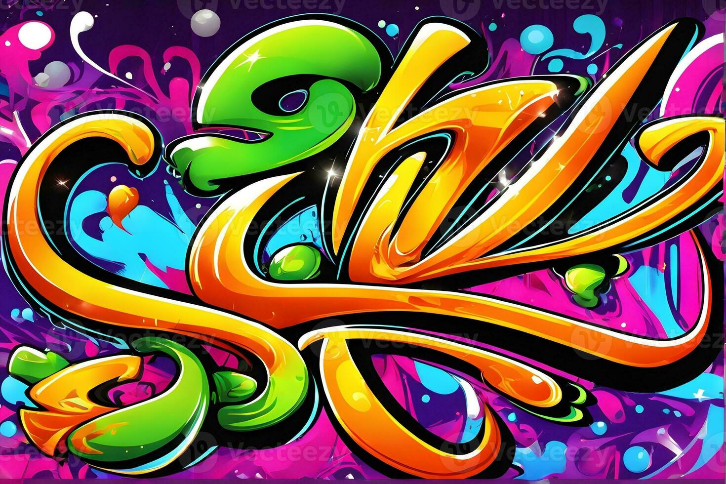 Graffiti Wallpaper, Graffiti Background, Graffiti Pattern, Street art background, graffiti art, graffiti Design, Graffiti Paint, AI Generative photo