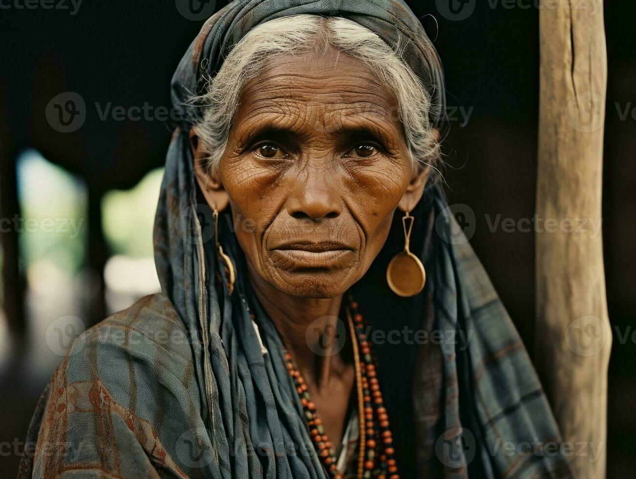 antiguo de colores fotografía de un brasileño mujer desde el temprano 1900 ai generativo foto