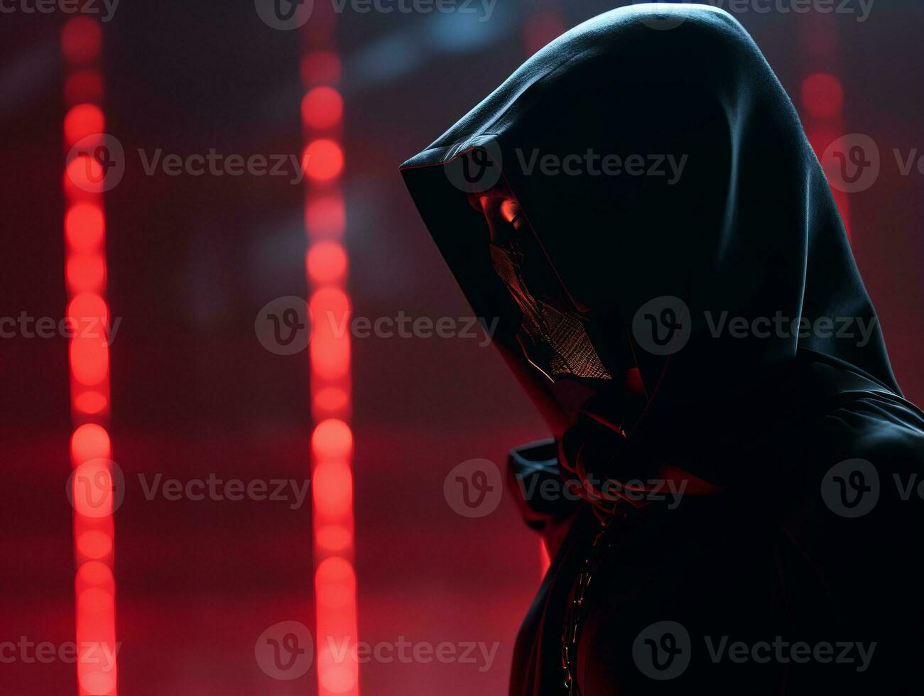 sleek and cutting edge futuristic themed portrait silhouette photo