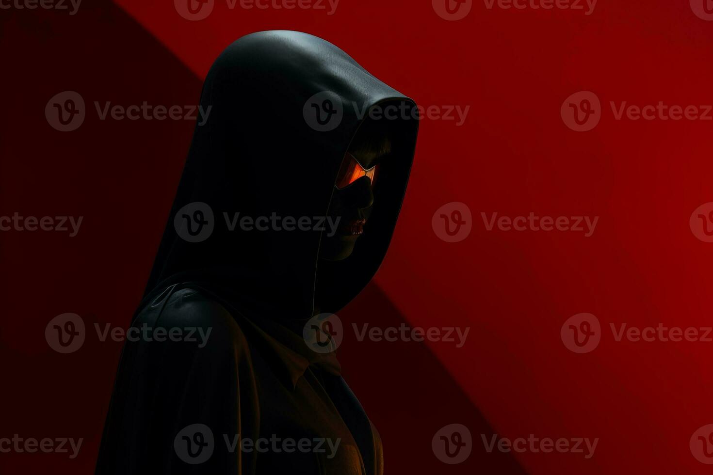 sleek and cutting edge futuristic themed portrait silhouette photo