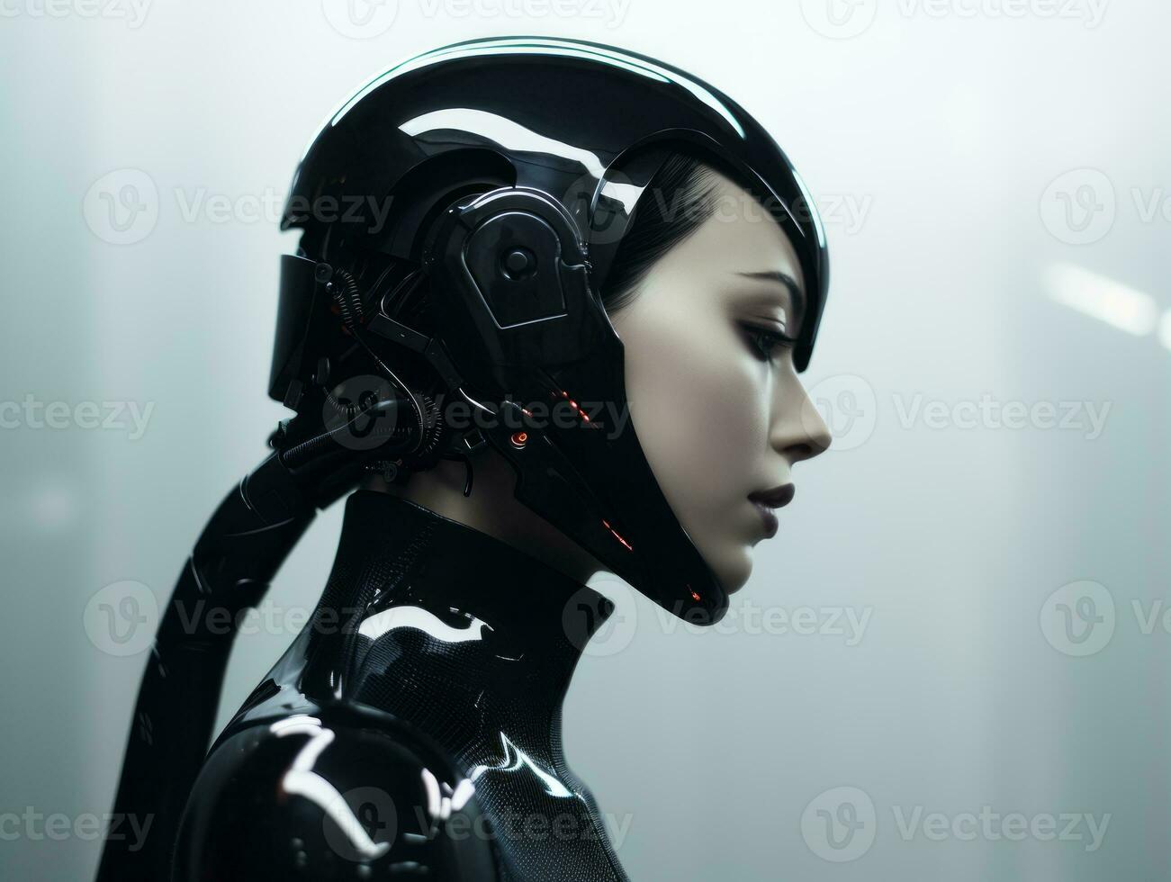 an image of a woman in a futuristic suit photo