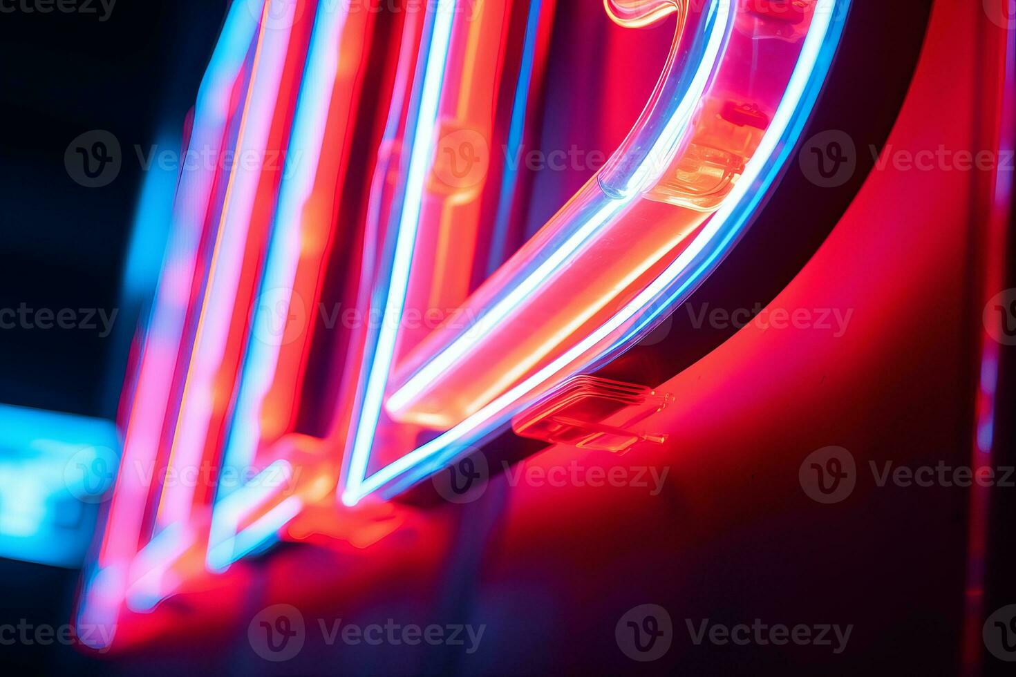 a close up of a neon sign generative ai photo