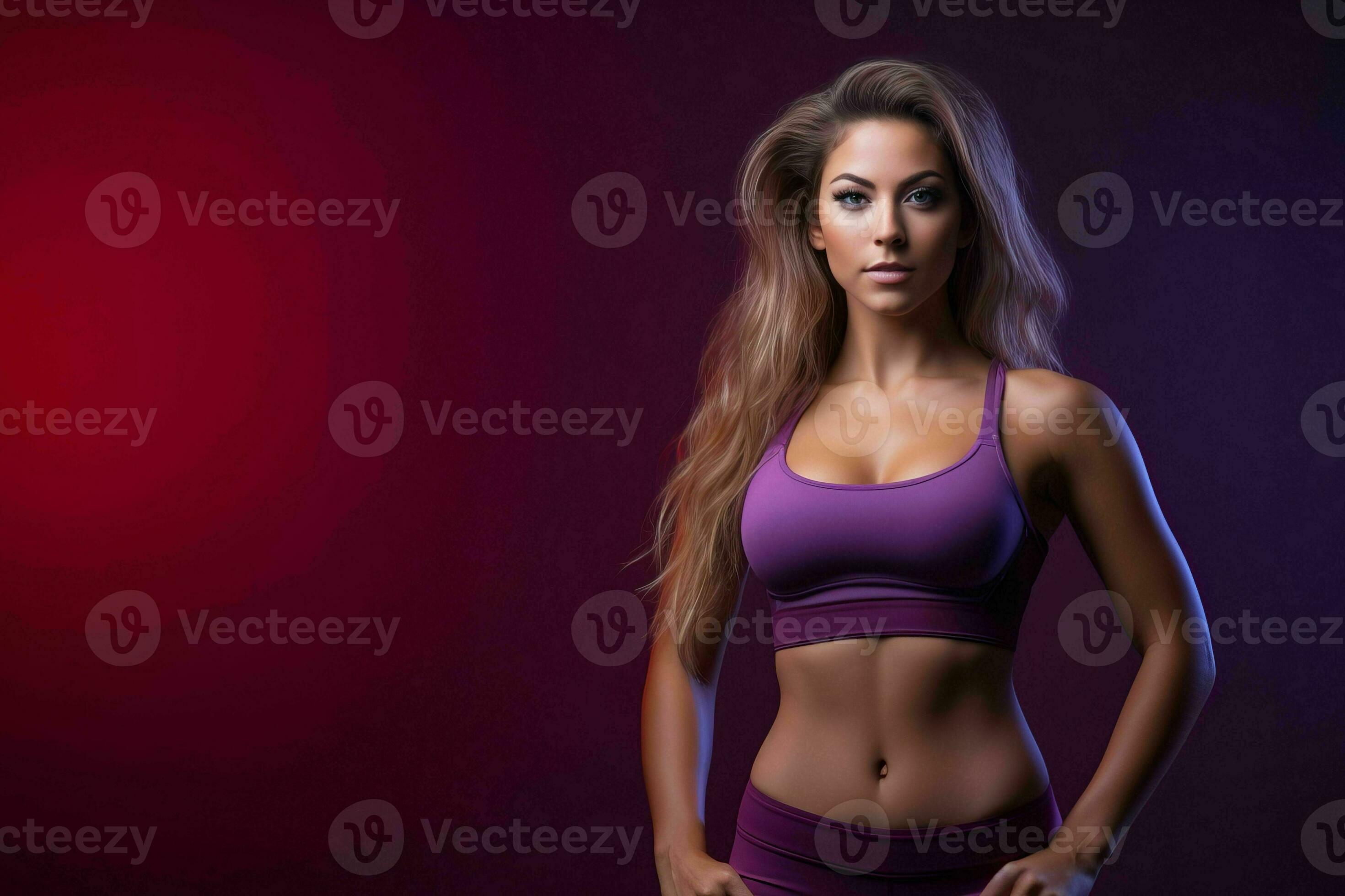 a young asian girl with brown hair pulled back wearing sport bra AI  Generative 30784341 Stock Photo at Vecteezy