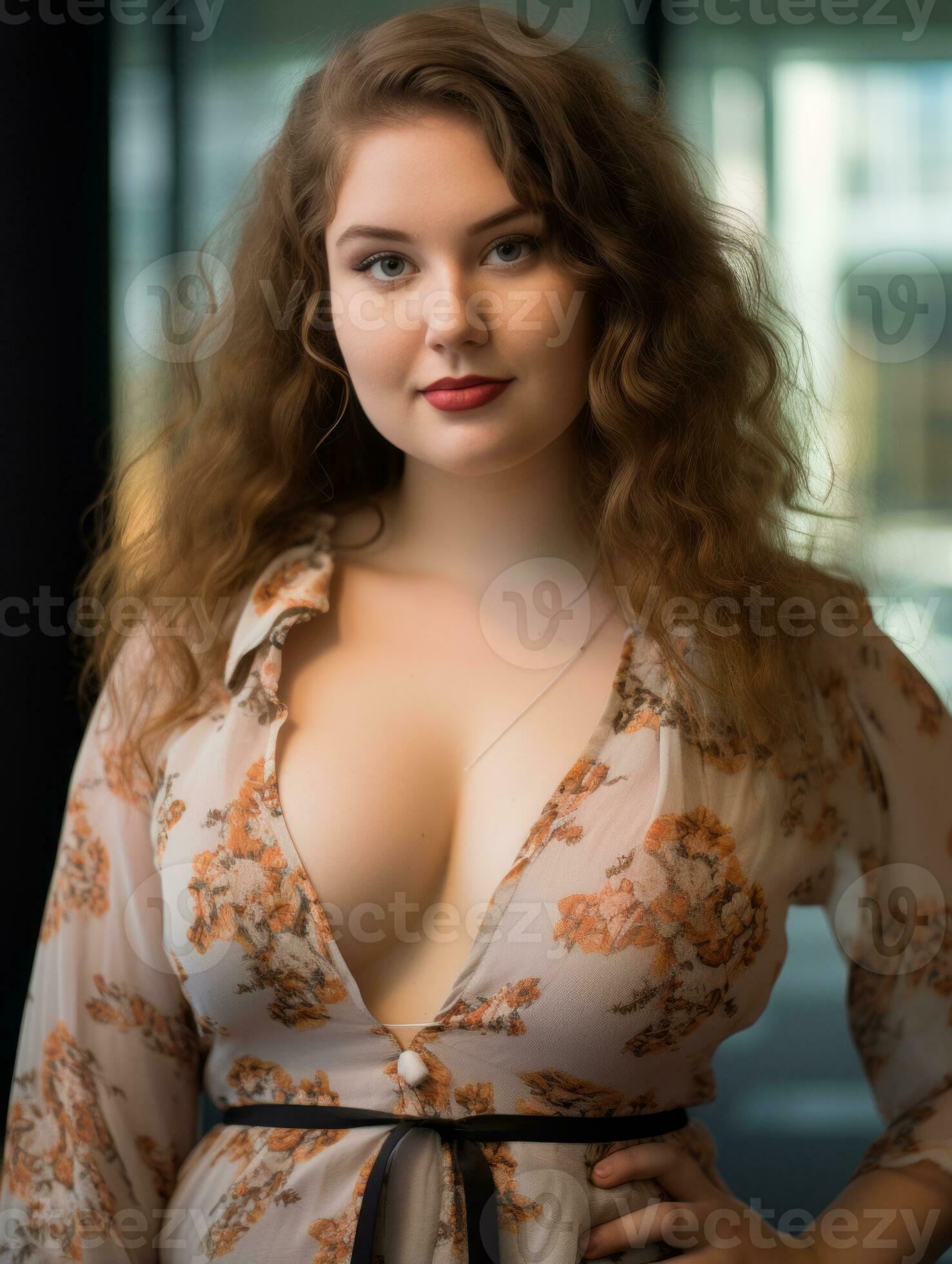 a woman with big breasts posing for the camera generative ai 29688437 Stock  Photo at Vecteezy