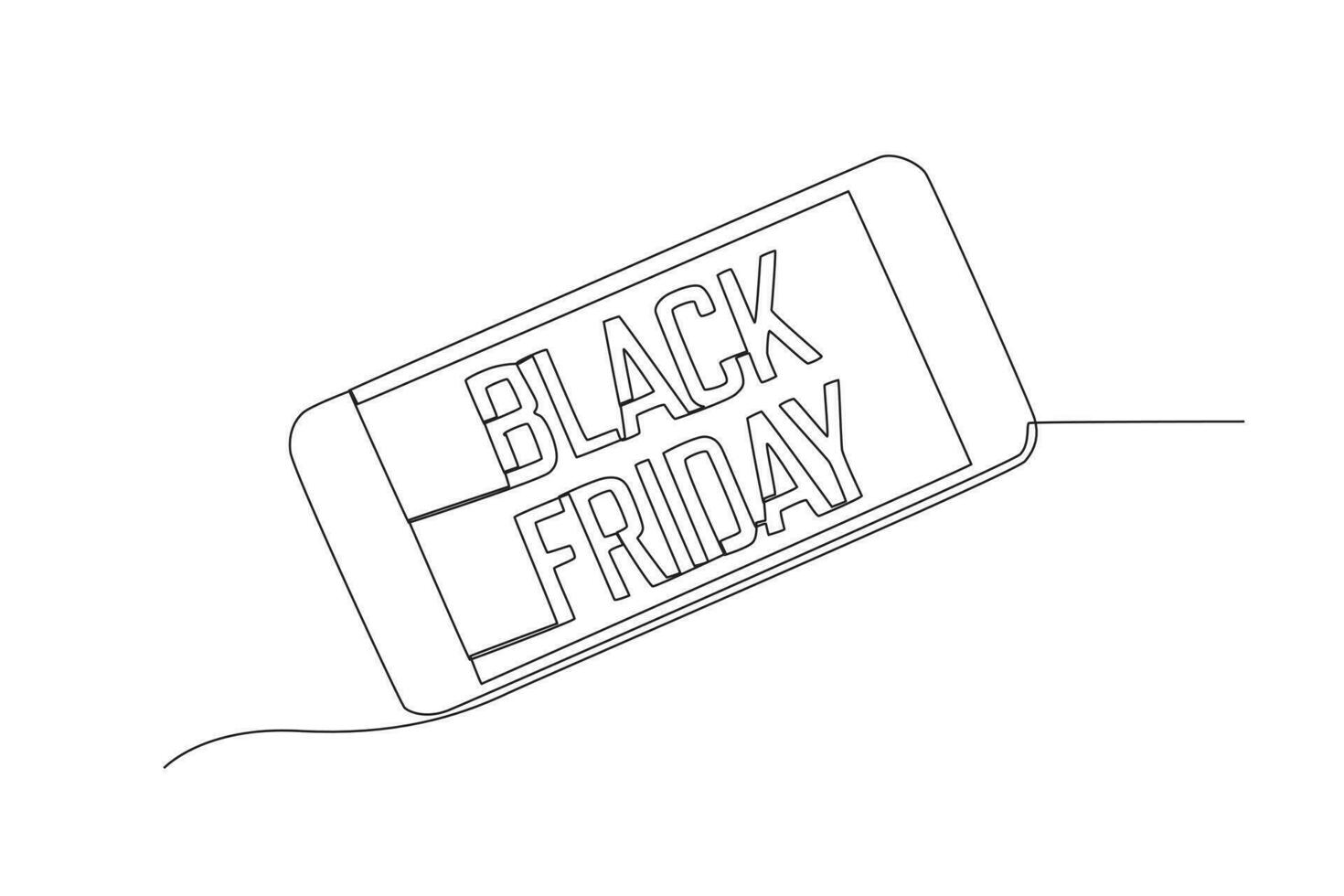 Black Friday shopping with mobile vector