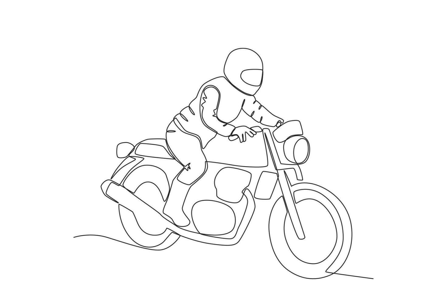 A man riding a sport bike vector