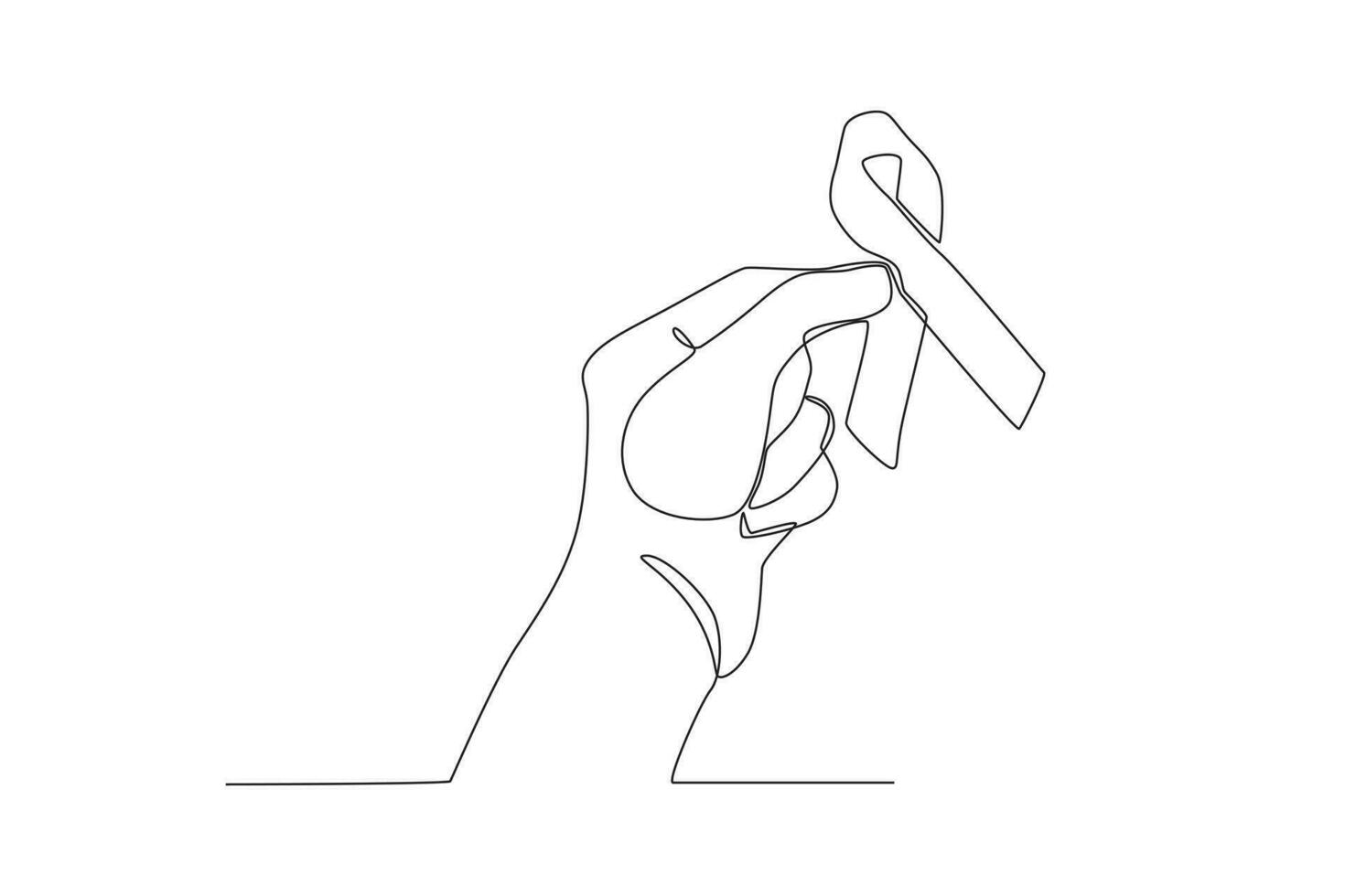 A hand holds the ribbon of World AIDS Day vector