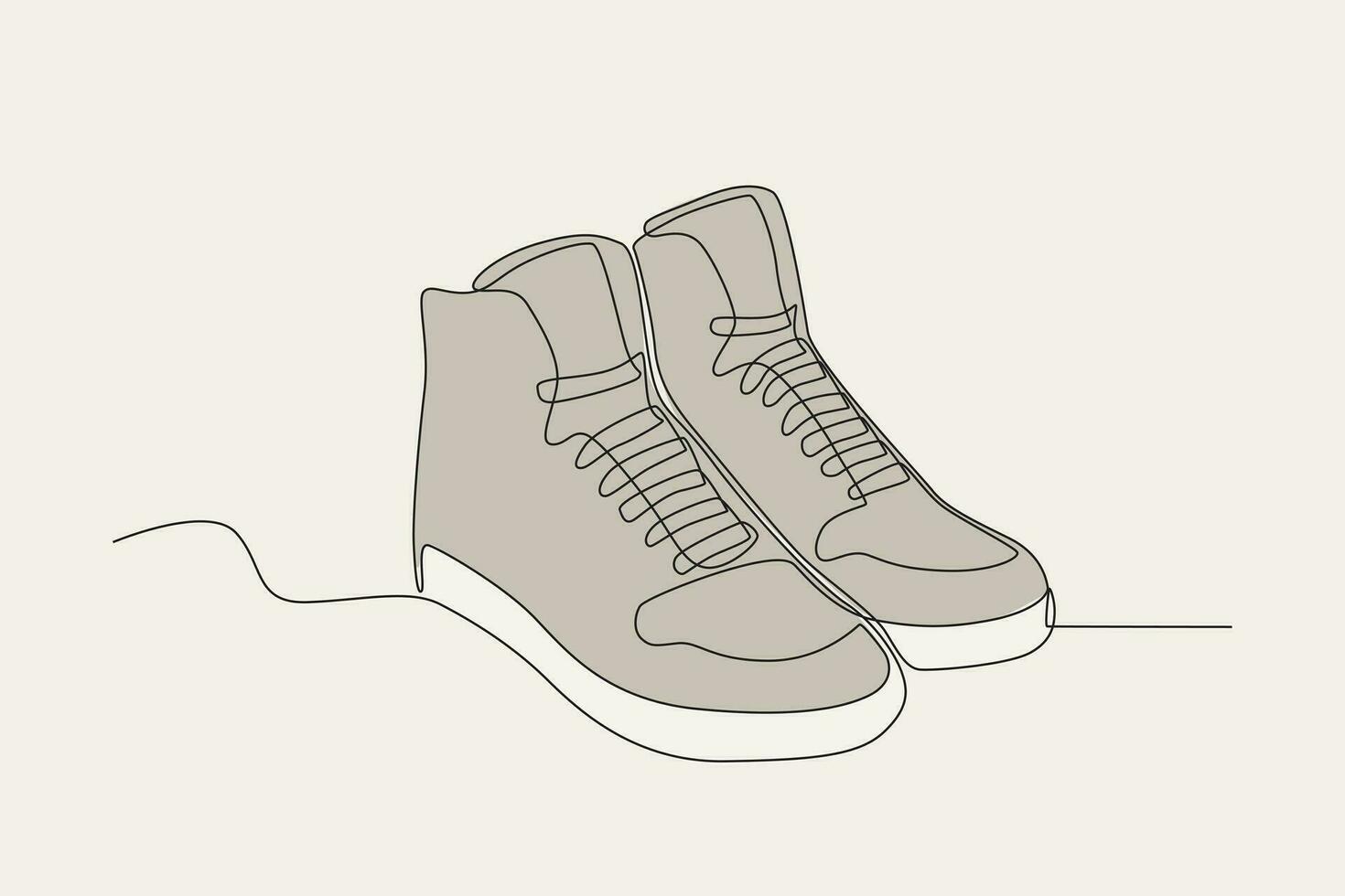 Color illustration of a pair of men's shoes vector