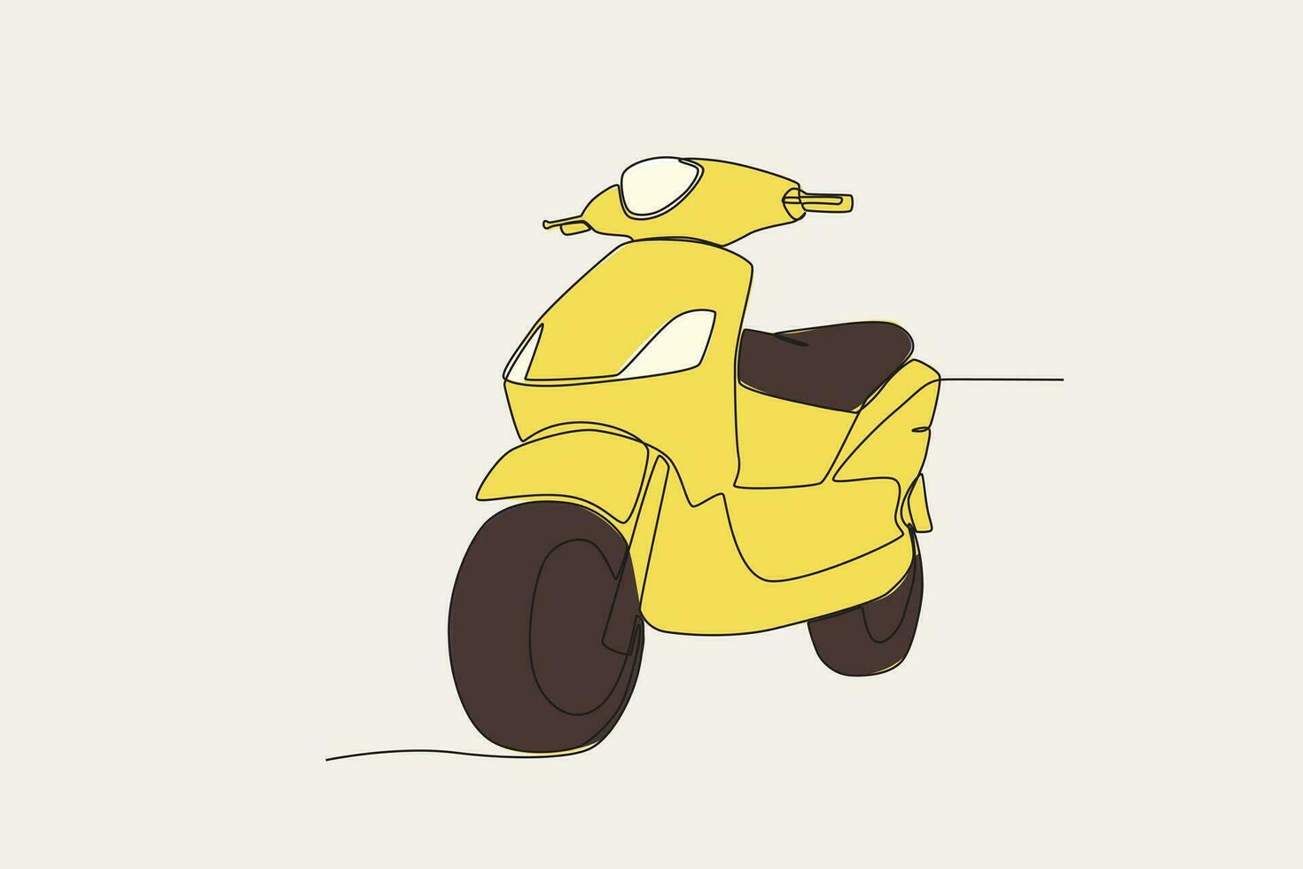 Color illustration of a motorcycle vector