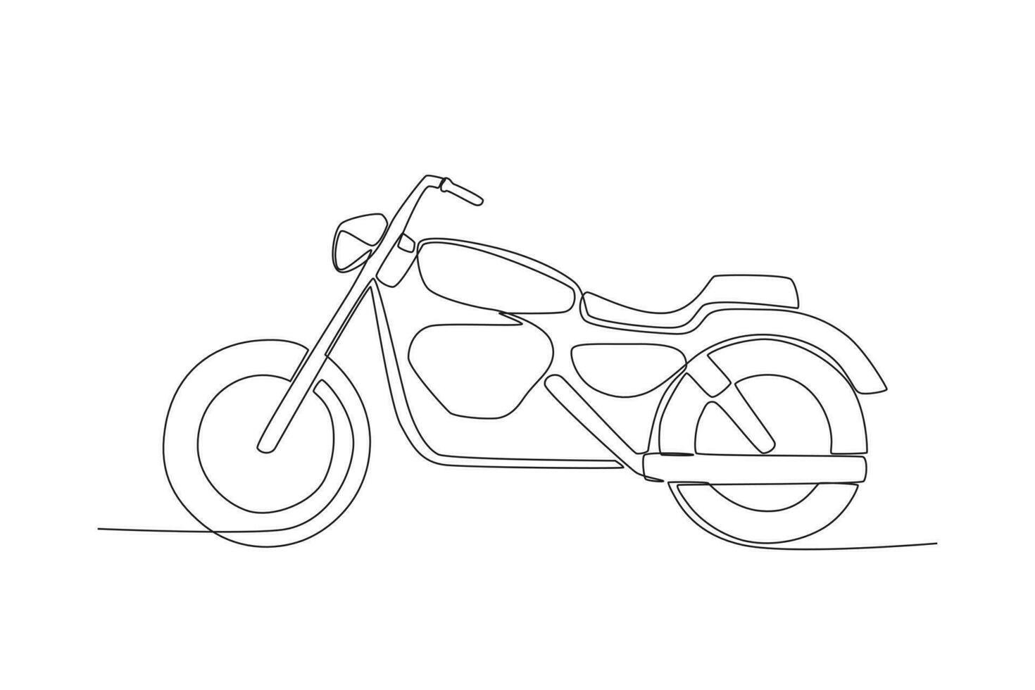 A street motorcycle side vide vector