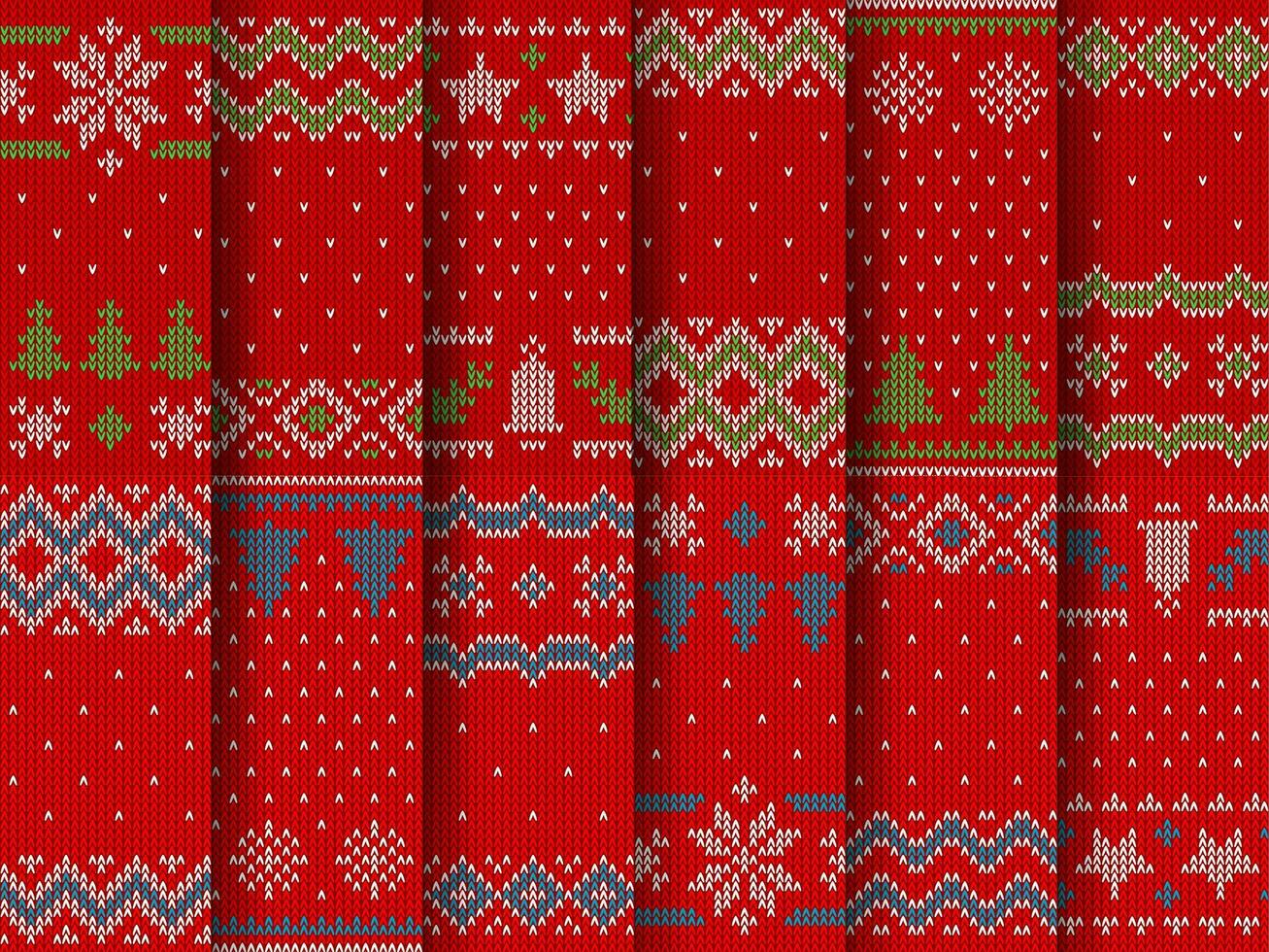 invierno Navidad suéter tejer modelo texturas vector