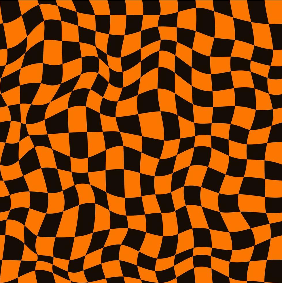 Psychedelic Halloween optical seamless pattern vector