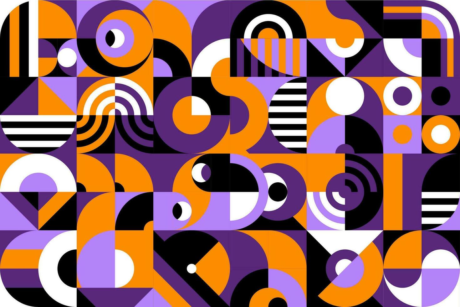 Abstract halloween Bauhaus geometric pattern vector