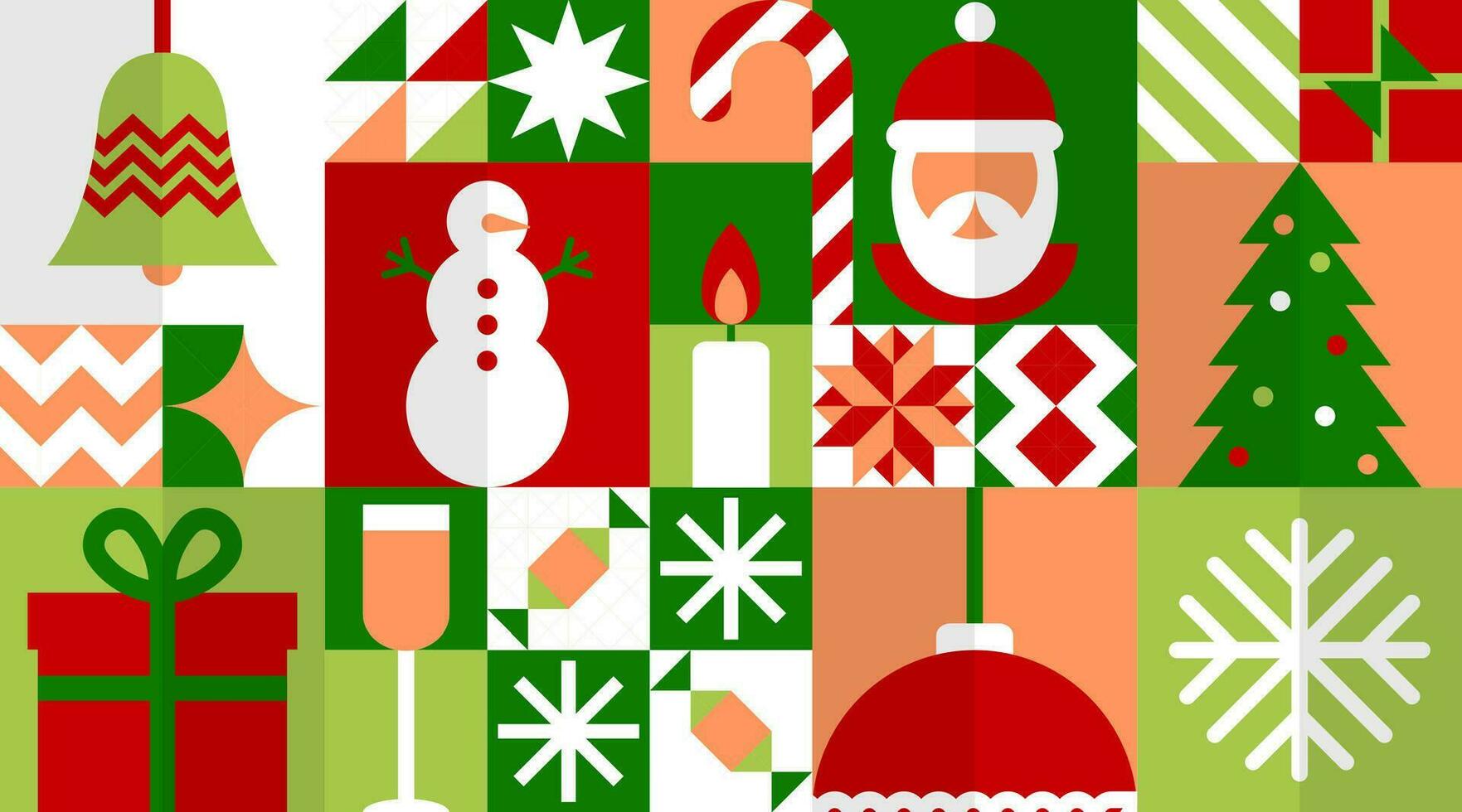 Christmas and New Year modern geometric pattern vector