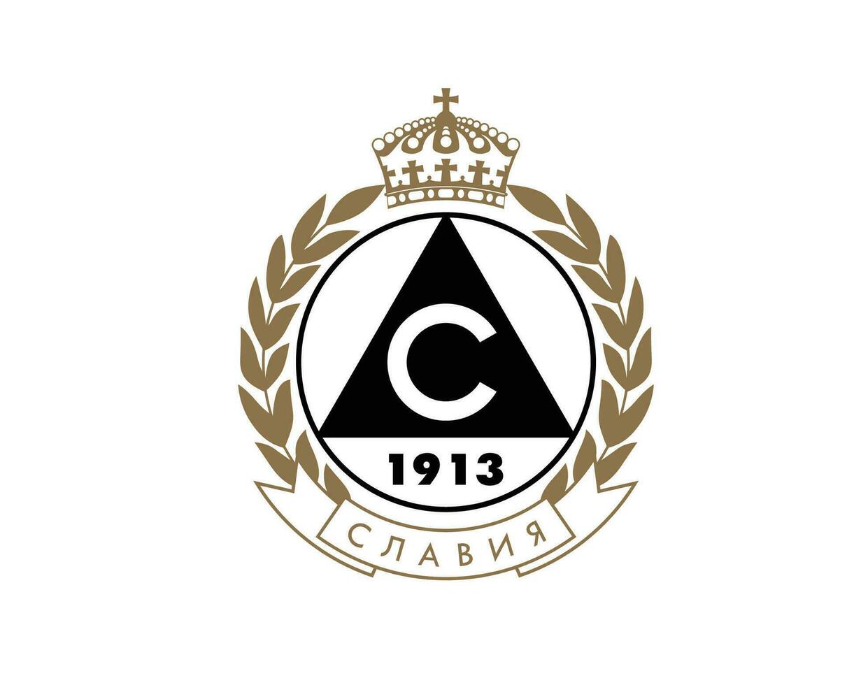 Slavia Sofía club logo símbolo bulgaria liga fútbol americano resumen diseño vector ilustración