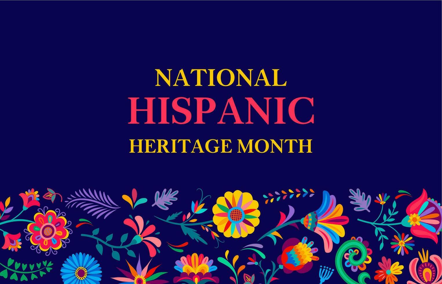 National hispanic heritage month festival banner vector