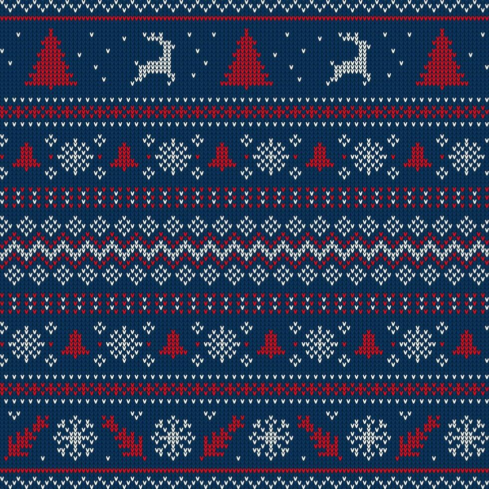 Christmas sweater pattern with snowflake and beer vector