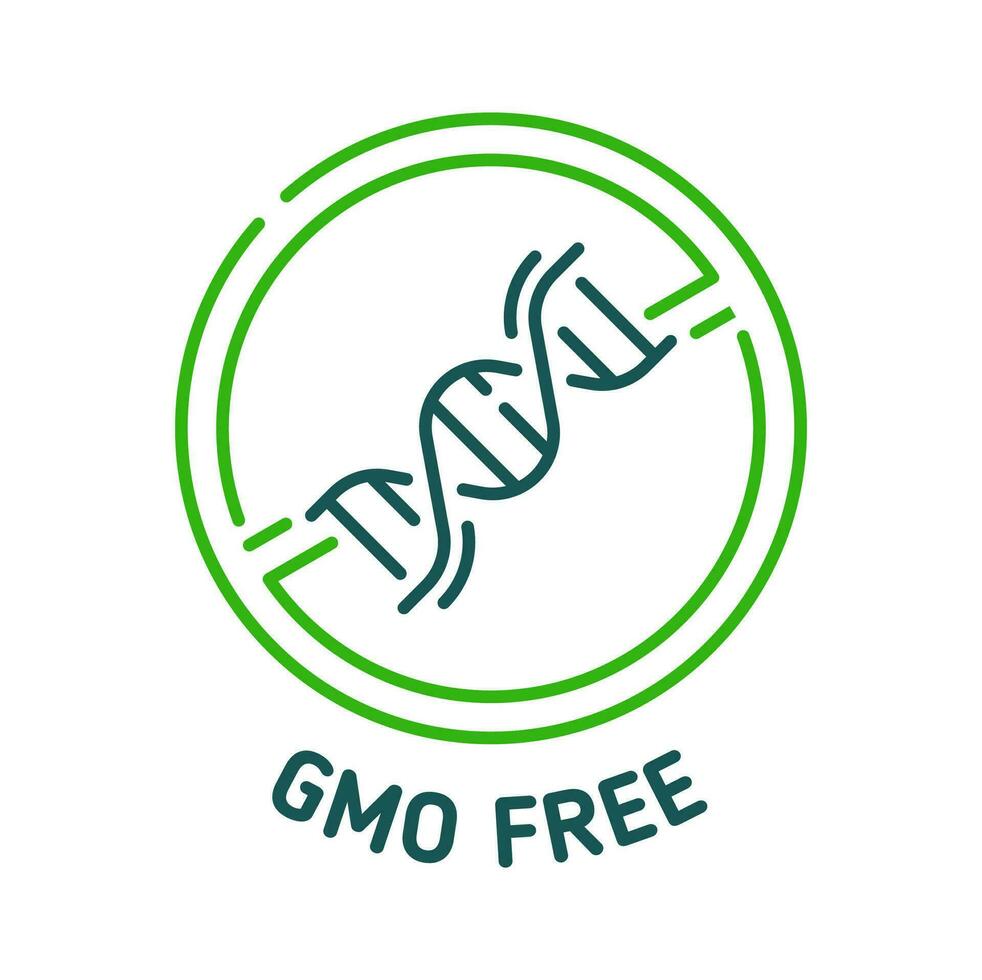 GMO free icon for non genetically modified product vector