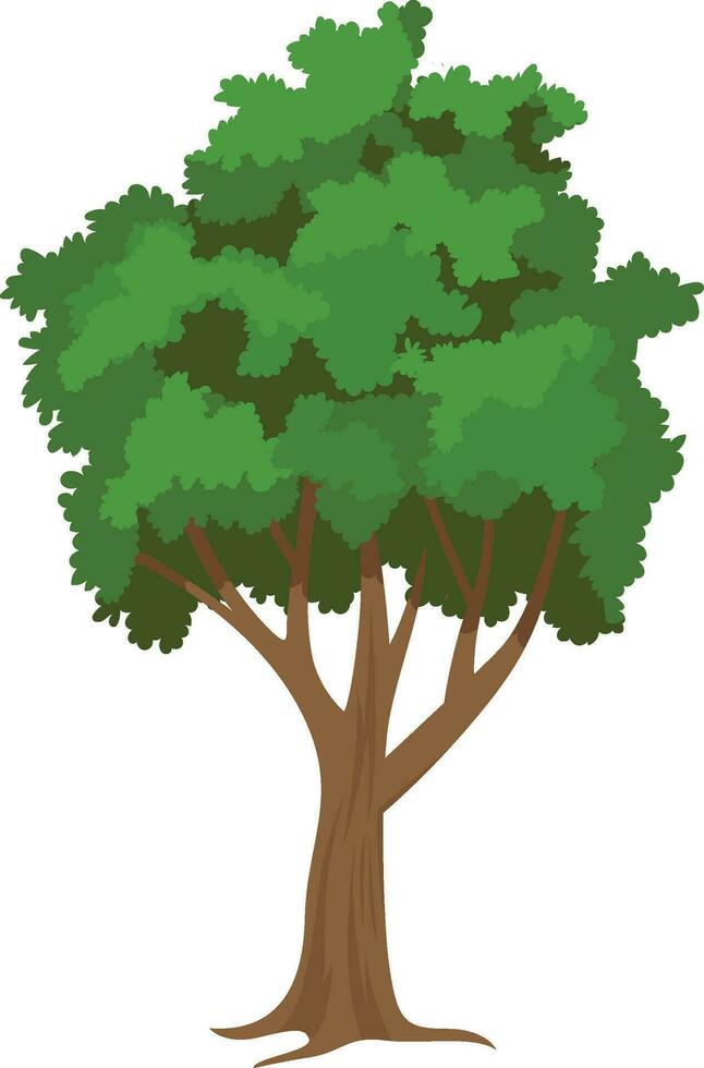 Vector flat tree illustrations