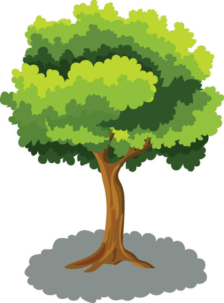 Vector flat tree illustrations