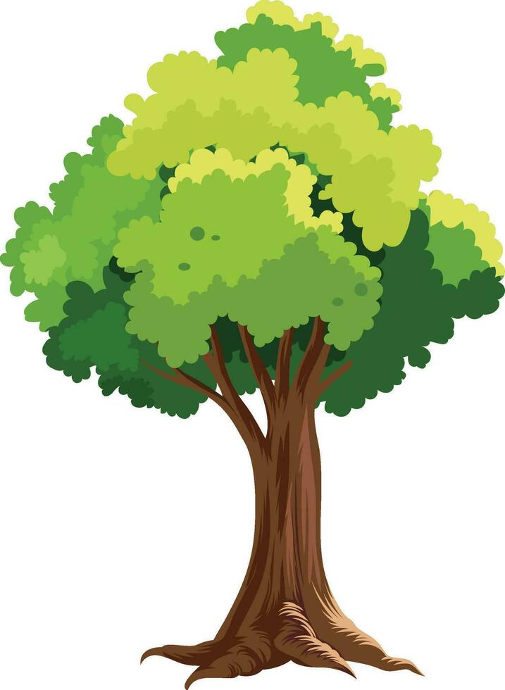 Vector flat tree illustrations