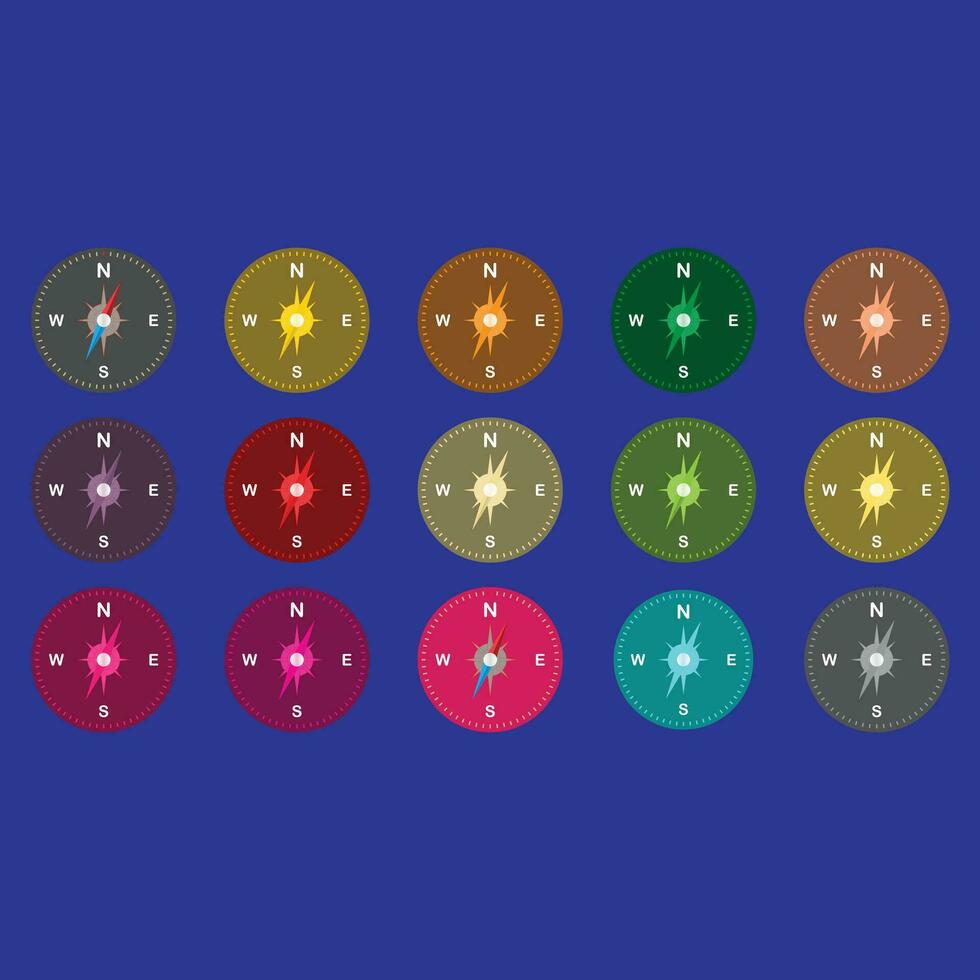 Multiple Color Vector Compass