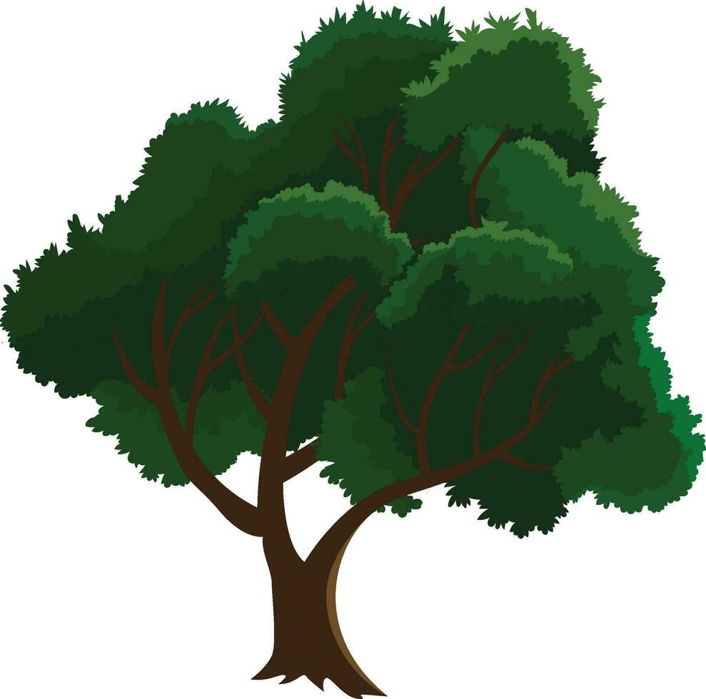 Vector flat tree illustrations