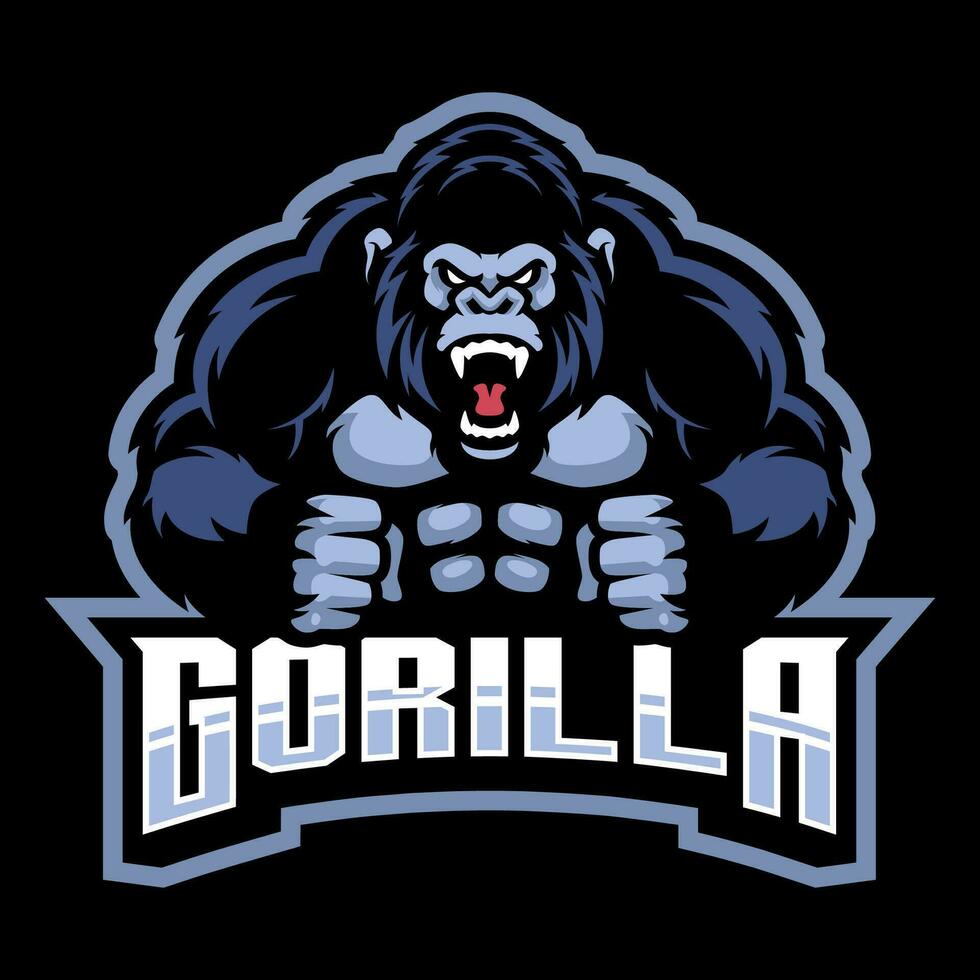 GORILLA KONG CARTOON CHARACTER MASCOT vector