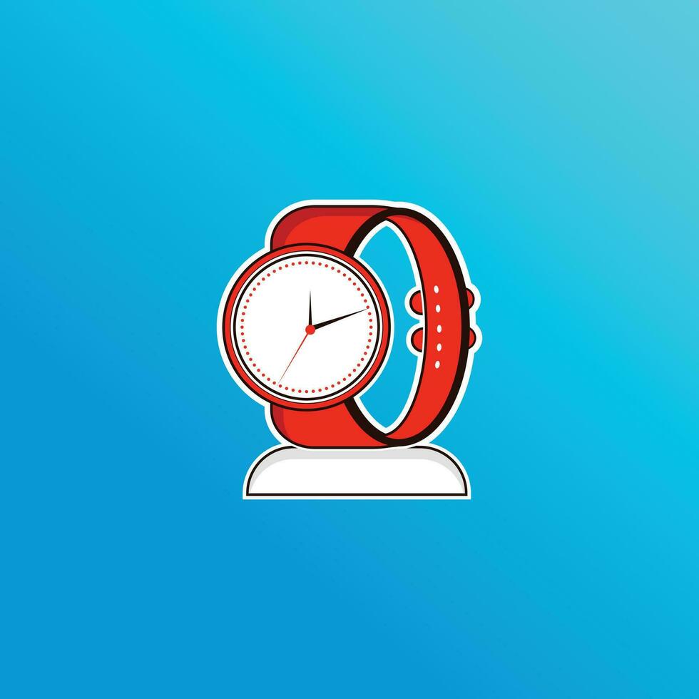 Cartoonish Hand Watch Vector Illustration